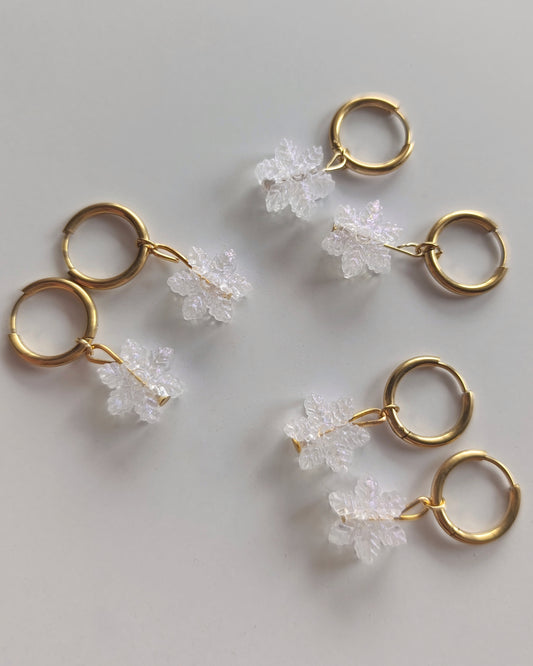 Ατσάλινα Σκουλαρίκια Χιονονιφάδες!❄️