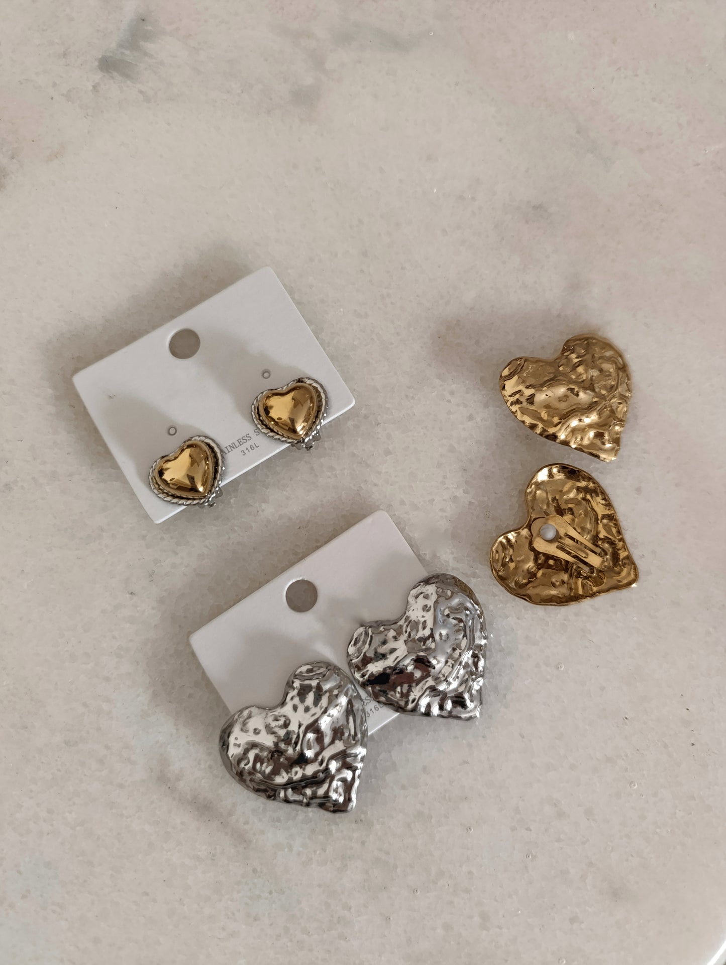 Ατσάλινα σκουλαρίκια με κλιπ!!